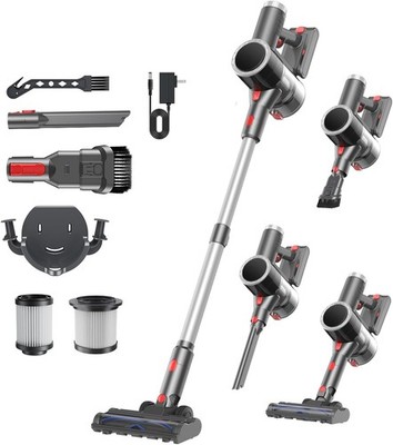 Cordless Vacuum Cleaner Stick Vacuum Rechargeable 550W 45KPA Powerful Suction