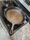 Vintage Lodge (US) 3-Notch Smoke Ring #14 Cast Iron Skillet Huge Pan No Spin