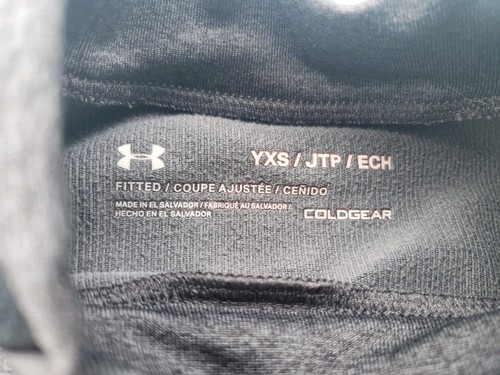 Youth Under Armour Shirt Size YXS Coldgear XS Boys Girls Gray - Picture 6 of 8