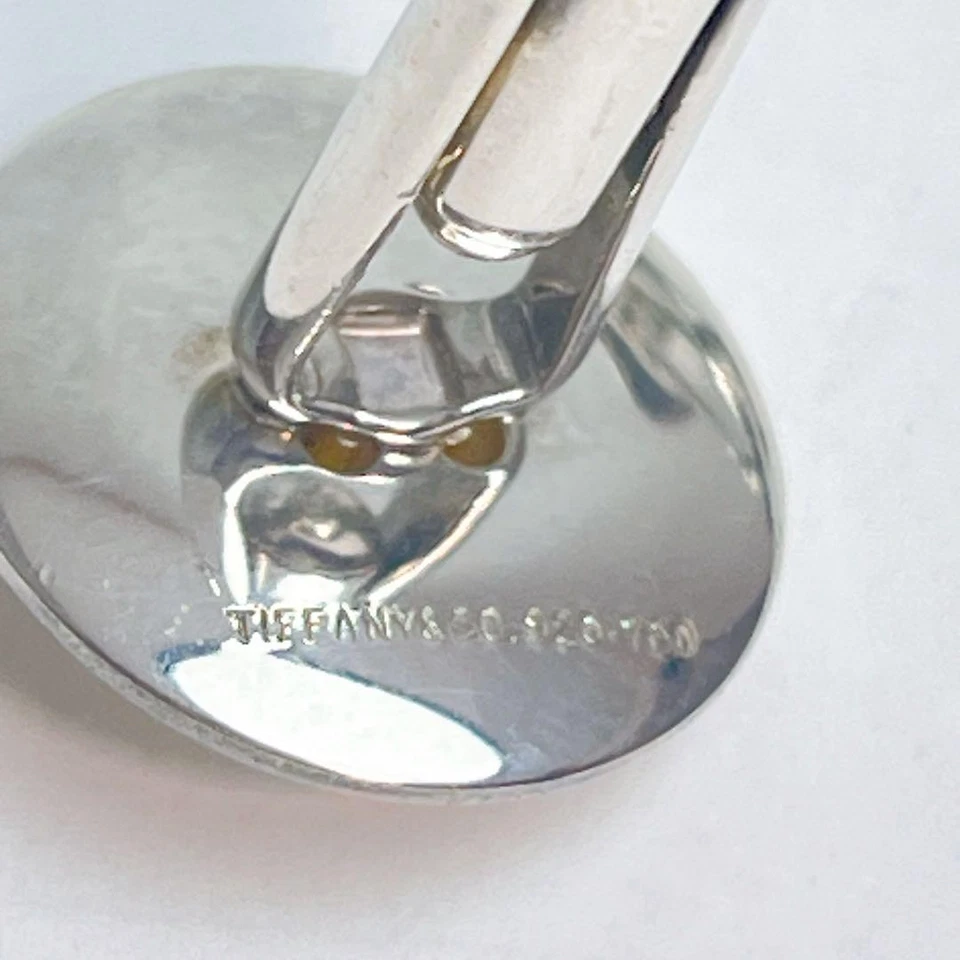 Gemelos Tiffany & Co. Oro K18YG x Plata Esterlina Botón Motivo Foto 3 de 4