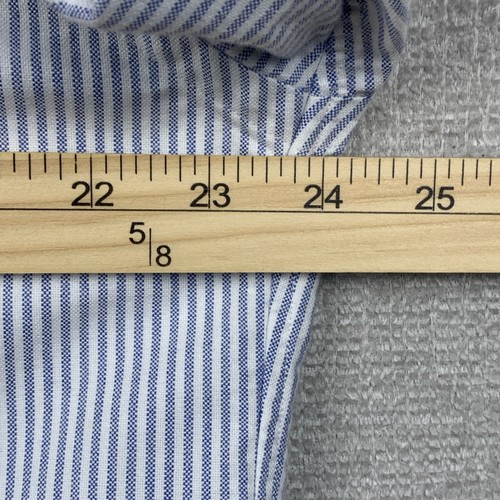 RALPH LAUREN SPORT Casual Button Down Shirt Boys Sz 14 Blue Stripe LS Flesh Pony - Picture 11 of 17