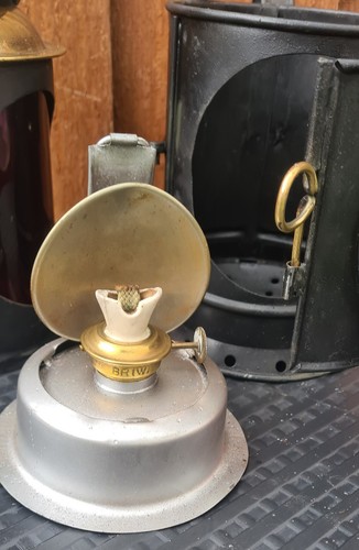 Lampe à main 3 aspects 1942 GWR Railway époque WW2 par T.E Bladon Birmingham Railway - Photo 9/18