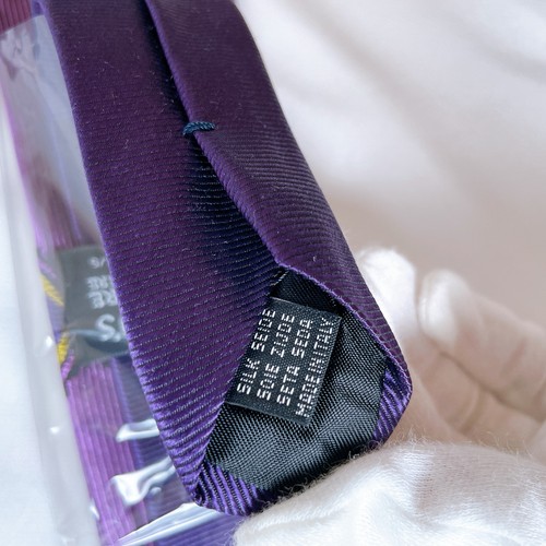 Corbata de seda JoJo 's Bizarre Adventure Ultra Violence Yoshikage Kira púrpura Italia - Imagen 18 de 24