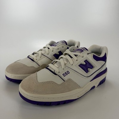 New Balance 550 White Purple Mens Sneakers BB550WR1 Size 9 Low Top Shoes