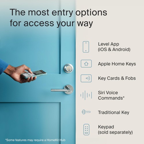 Lock+ Smart Lock Plus Apple Home Keys - Smart Deadbolt for Keyless Entry - In... - Picture 2 of 6