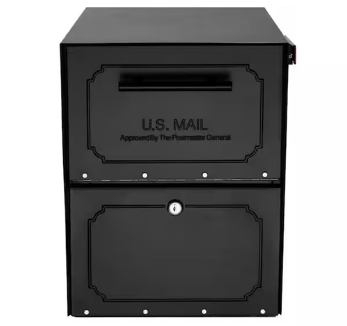 Architectural Mailboxes 6200B-10 Oasis Jr. Locking Post Mount Mailbox, Black - Picture 13 of 14