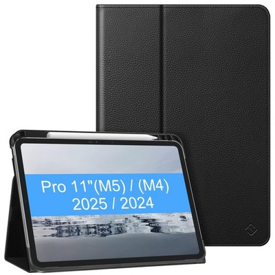 Fintie Folio Case for iPad Pro 11-inch (M5) 2025 / (M4) 2024 - Premium Black 