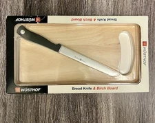NIB Wusthof Bread Knife 4113/16 CM  And Birch Cutting Board Original Pkg