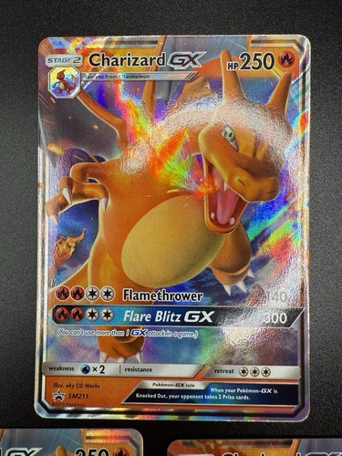 Pokemon Karte Charizard GX SM211 Hidden Fates Black Star Promo Holo, NM - Bild 4 von 10