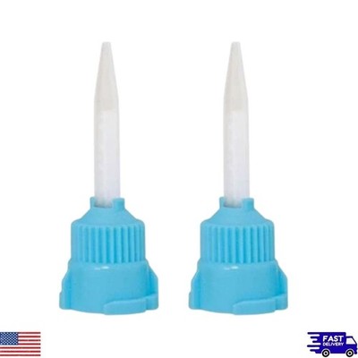 Dental Crown & Bridge T-Style Mixing Tips 1:1 Ratio Blue Clear Package of 25