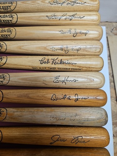 10 mini pipistrelli vintage firmati Louisville Slugger lunghezza 16 pollici - Foto 3 di 8