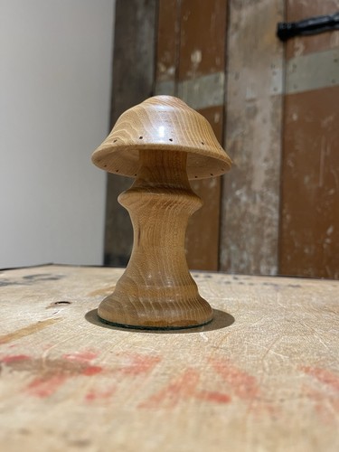Wood Turned Mushroom Decorative Ornament Hand Made Dressmaker Sewing Tailor - Picture 9 of 15