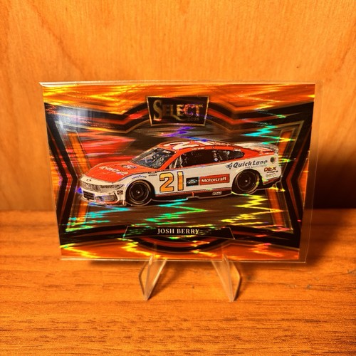 Josh Berry 2025 Panini Select Orange Flash Prizm Wood Brothers Racing #172 - Picture 1 of 2