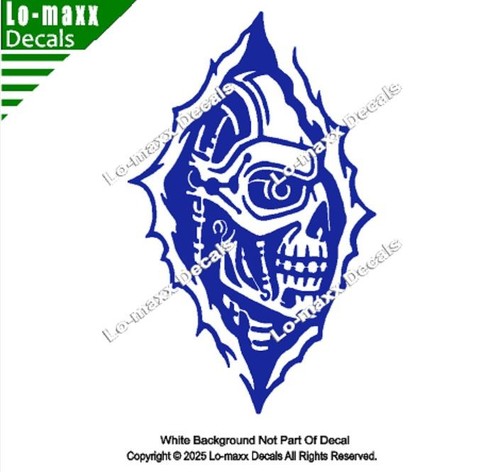 Terminator Robot Face Style Ripping Metal Die Cut Vinyl Decal Sticker Car Truck - Picture 24 of 30