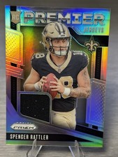 🔥🏈SPENCER RATTLER 2024 Panini Prizm Premier Jerseys Relic RC #SAINTS!!!🏈🔥