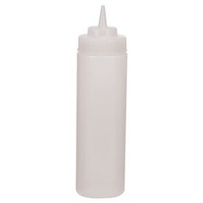 Allied Buying Corp SBC-24W Squeeze Bottle - One-End, Wide Mouth, 24 oz, Clear