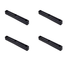 4 Pack 16"x2"x2" Rectangular Rubber Dock Bumper with 3 Holes Impact Resistant
