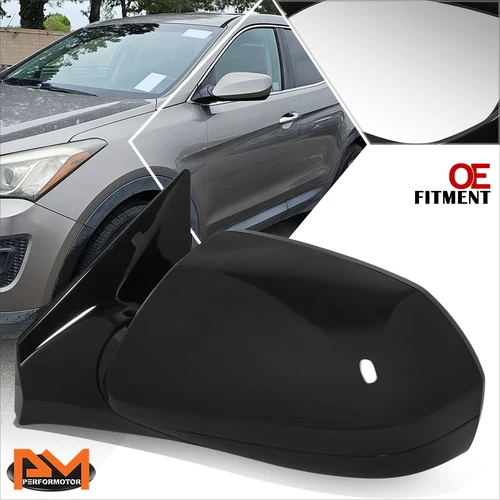 For 13-16 Santa Fe OE Style Power Adjust Side View Door Mirror Replacement Left
