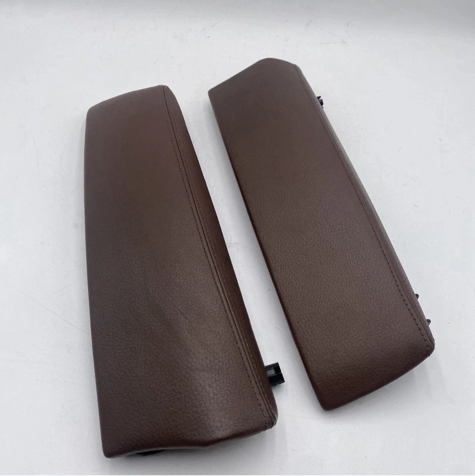 BMW 535i GT 2010-2017 consola central reposabrazos tapa cubierta cuero marrón limpio Foto 2 de 4