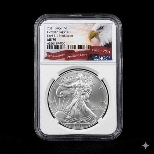 2021 Ty 2 American Silver Eagle 1oz Coin NGC MS 70 FDOI