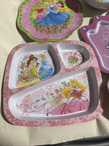 5 Disney Princess Plates And Bowls Zak Kcare Snow White Belle Cinderella - Picture 2 of 12