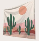 Cactus Saguaro Desert Sun Tapestry 51"X59"