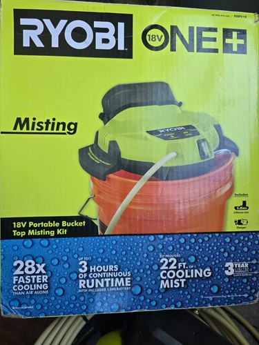 RYOBI CANADA 18V Portable Bucket Top Misting Kit PMP01CN Read DSC - Picture 2 of 7