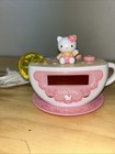 Hello Kitty KT2055 Radio Alarm Clock Tea Cup Pink Lemon Night Light Sanrio 2012