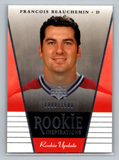2002-03 #132 Francois Beauchemin 1008/1500 Upper Deck Rookie Update Inspirations