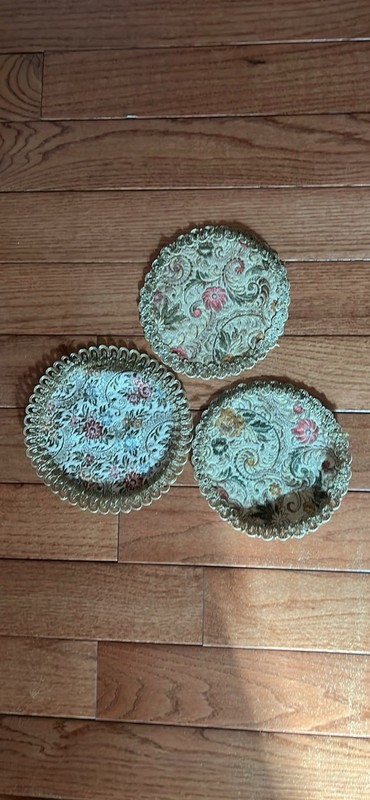 3 Round Vintage German Doilies