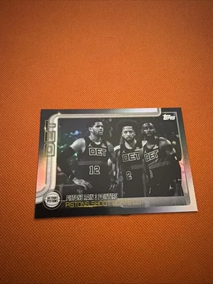 2025-26 Topps Pistons Rain 3 Pointers Blackout #279 Detroit Pistons Flagship - Image 1 of 2