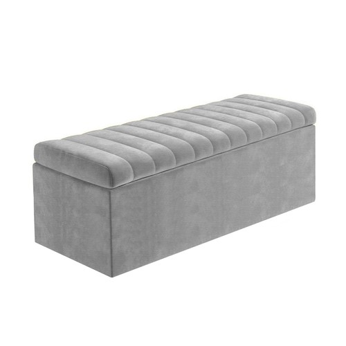 Safar Velvet Ottoman Storage Box, Upholstered Blanket Box, Velvet Storage Bench - Picture 76 of 118