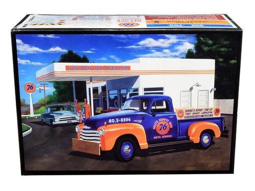 1950 Chevrolet 3100 Pickup Truck Model Kit Union 76 1/25 Scale AMT Skill 2