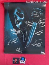 Scream 5 cast signed 16x20 photo Mikey Madison Neve Campbell David Arquette +5