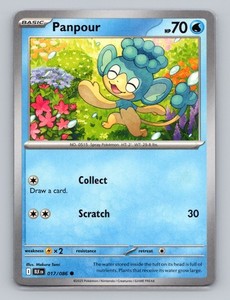 Panpour 017/086 Common Black Bolt BLK  Pokemon Scarlet  & Violet TCG