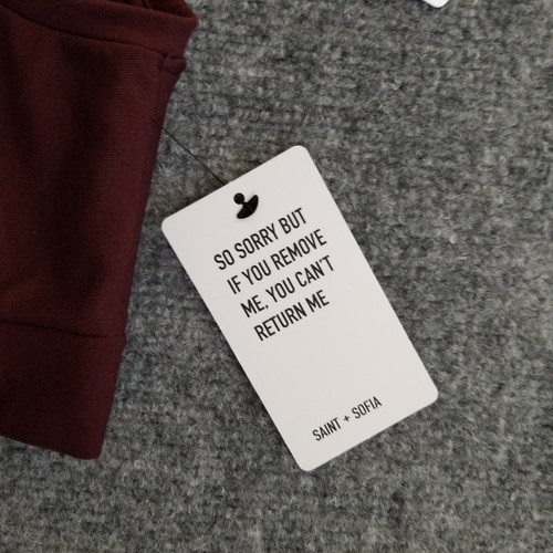 New Saint + Sofia Women Top US 12 | EU XL Rowan Tee Maroon Eyelet * - Picture 13 of 13