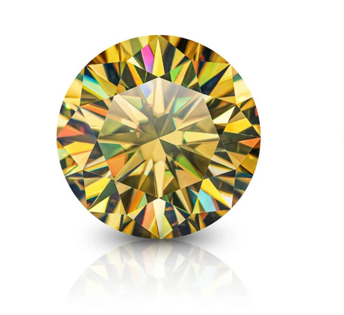 Natürlicher gelber Fancy Rundschliff 3 Karat im Labor gezüchteter loser CVD-Diamant VVS1 zertifiziert - Bild 3 von 9