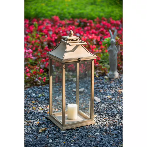 Bellissime Lanterne Decorative in Legno Avorio per Giardino Interno, Esterno e Casa W - Foto 5 di 7