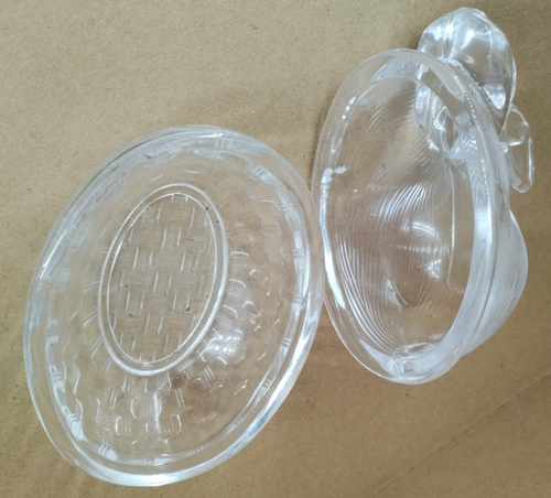 Vtg LE Smith Clear Glass Bunny On Nest Canister Candy Dish Holiday Decor B2 - Picture 4 of 5