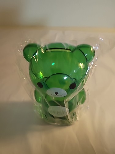 VINTAGE IDAHO CENTRAL CREDIT UNION GRÜNER KUNSTSTOFFBÄR SPARSCHWEIN neu - Bild 5 von 12