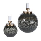 Uttermost 17729 Cessair 7"W Crystal and Glass Bottles - Set of 2 - Blue-Gray /
