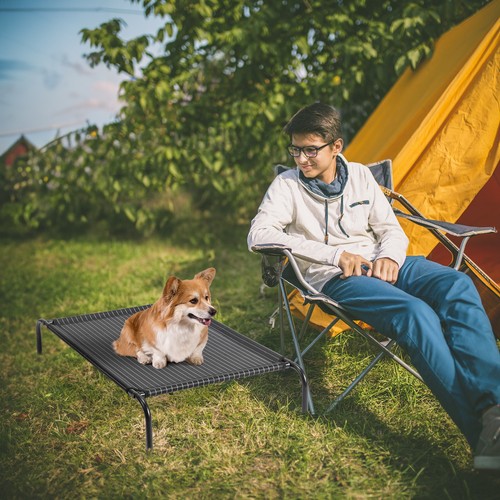 Cooling Elevated 43 inch Dog Bed with Metal Frame Indoor Outdoor Raised Pet Cot - Picture 5 of 8