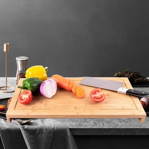 Set of 2 Bamboo Chopping Board Induction Ceramic Hob Cover Worktop Saver UK - Picture 12 of 14