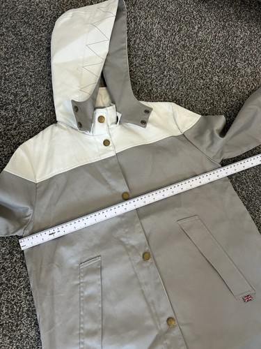 Impermeabile con cappuccio grigio pellegrino taglia S made in England - Foto 10 di 12