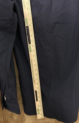 Carhartt FR Shirt Mens Medium Tall Blue Long Sleeve Button Down Pockets LOGO - Picture 16 of 18