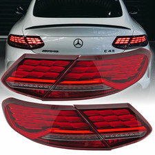 Voll LED Rückleuchten Set Rot für Mercedes C-Klasse C205 Coupé 2014–2021 DTS Voll LED Rückleuchten Set Rot für Mercedes C-Klasse C205 Coupé 2014–2021 DTS
