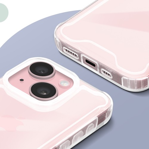 Cover per iPhone 15 Plus retro rigido angoli antiurti trasparente - Foto 5 di 6