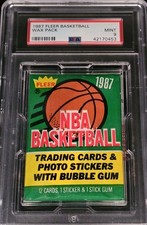 1987-88 Fleer Basketball Wax Pack PSA 9 MINT Cert. #42170453 (View Photos)