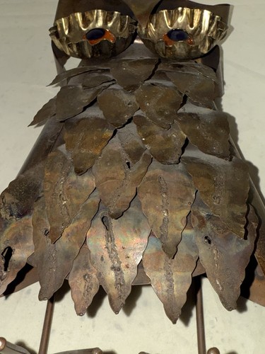 Vtg MCM Brutalist Owl Sculpture C Jere Reintroduction MCM - Picture 7 of 12