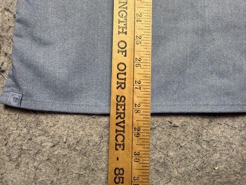 Lululemon Shirt Mens Medium Blue Long Sleeve Button Down Commuter Stretch Pocket - Picture 8 of 12